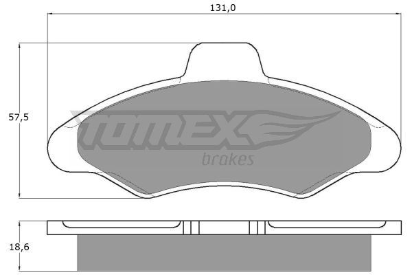TOMEX BRAKES Комплект тормозных колодок, дисковый тормоз TX 10-82